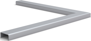 Abdeckprofil 16 x 11 x 1.25 mm für Eckverbindung für Glas 13 mm, geschweisst 90°, 250 x 250 mm, CNS - INOXTECH-Handlauf-/Geländer-System