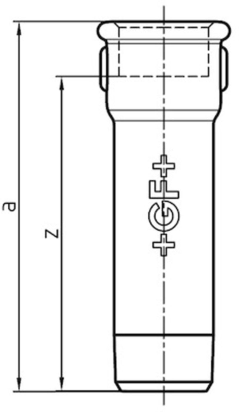 Verlängerung 526 V 1" x 40 mm 770 526 233 - GF verz. Tempergussfittings