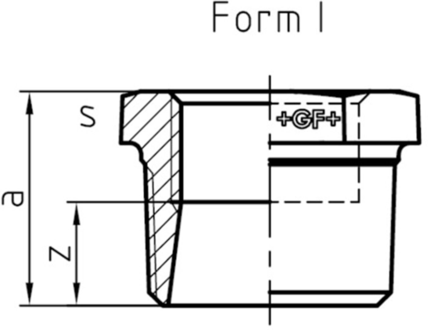 Reduziernippel 241 V 1"- 3/8" 770 241 225 - GF verz. Tempergussfittings
