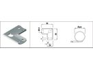 Eck-Auflageblech schmale Ausführung HI. 42.4 mm geschl. 1.4301 mit Loch Ø 12 - INOXTECH-Handlauf-/Geländer-System