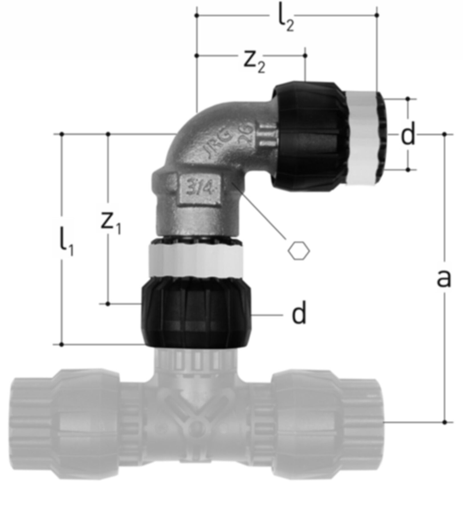 Winkel +GF+ JRG Sanipex MT
