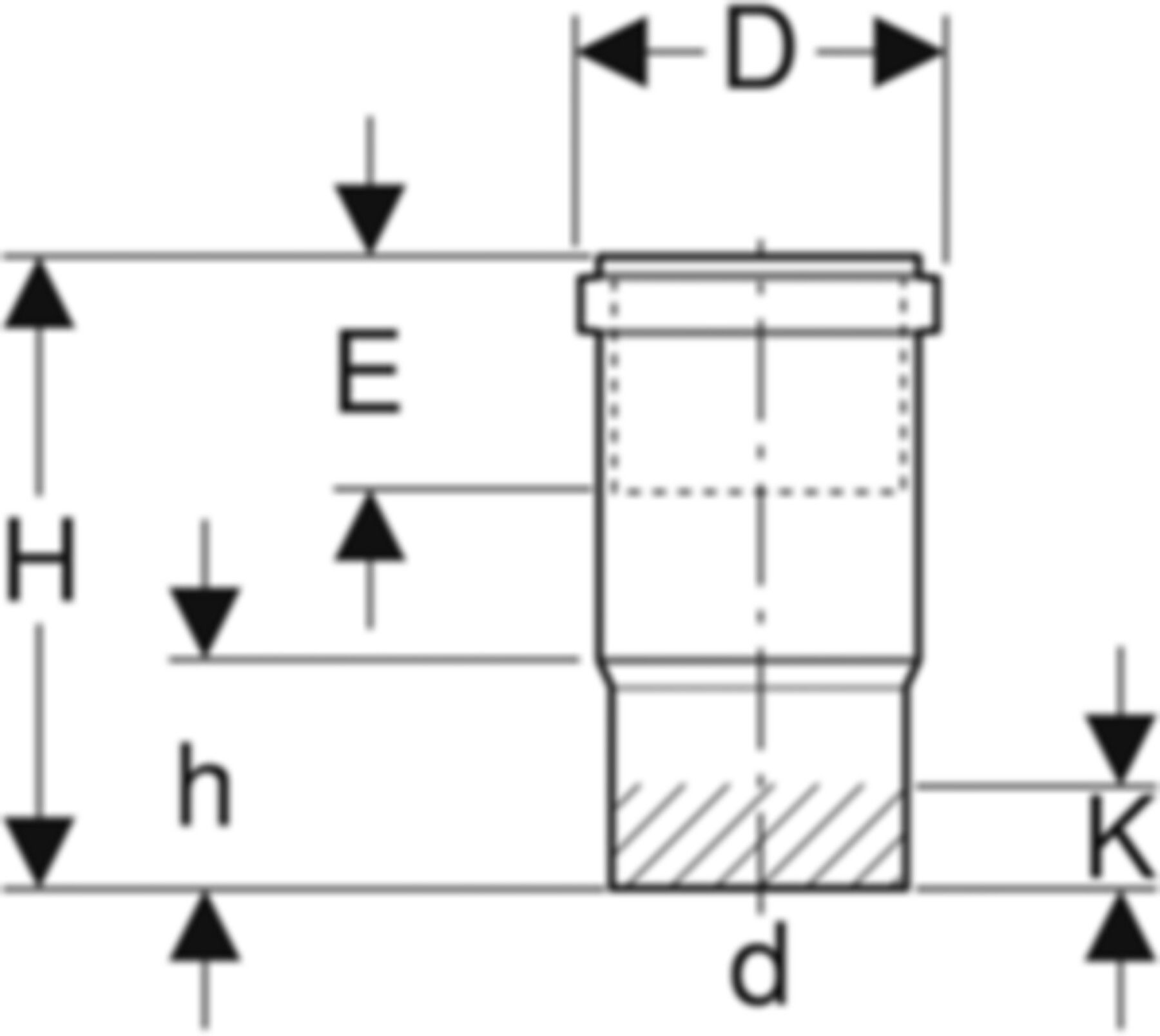Langmuffe d 250mm 371.700.16.1 - Geberit-PE-Formstücke
