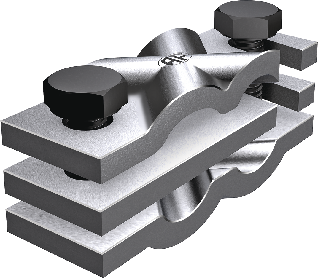 Kreuzklemme 3-tlg. blank 6-22/50x3 AF 281.098.000 / FE 44 - AF Blitzschutz-Erdungszubehör