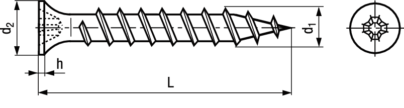 Schnellbauschr Grobgew Gi H St phos BN20597 Ø5,5x38 - Bossard Schrauben