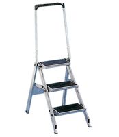 HB Alu Klapptreppe, mit Gummitritten Typ 492, 3 Stufen, L= 1.12m (Little Jumbo) - Garten