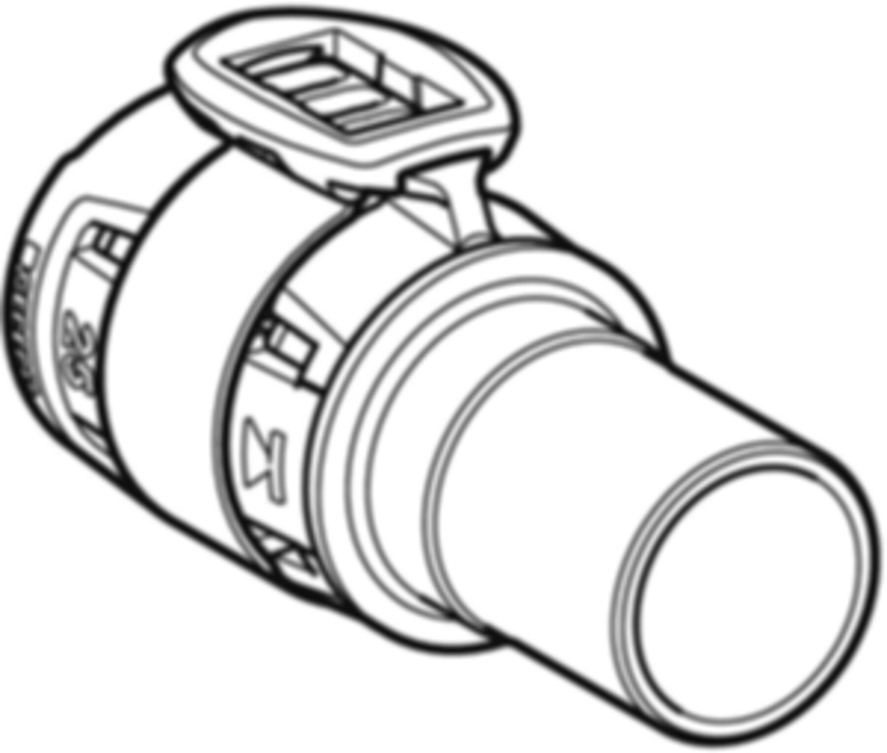 Übergang 20mm-15mm 620.231.00.1 auf Mapress Steckende Rotguss - Geberit FlowFit-Rohre/Formstücke