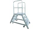 HB Podesttreppe beidseitig begehbar,fahrbar Typo 495.65 , 3 Stufen , Höhe 0.72 m - Garten