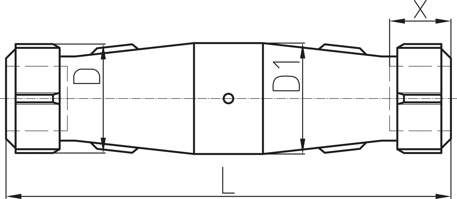 Kupplung egal lang, für Stahlrohre NBR 2" 775 152 056 - GF Primofit