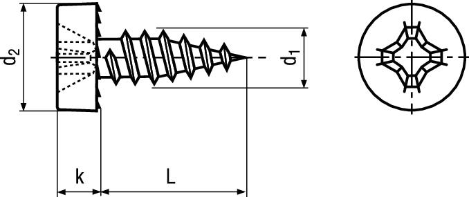 Profil-Schnellbauschraub H St phos BN20598 Ø3,9x11 - Bossard Schrauben