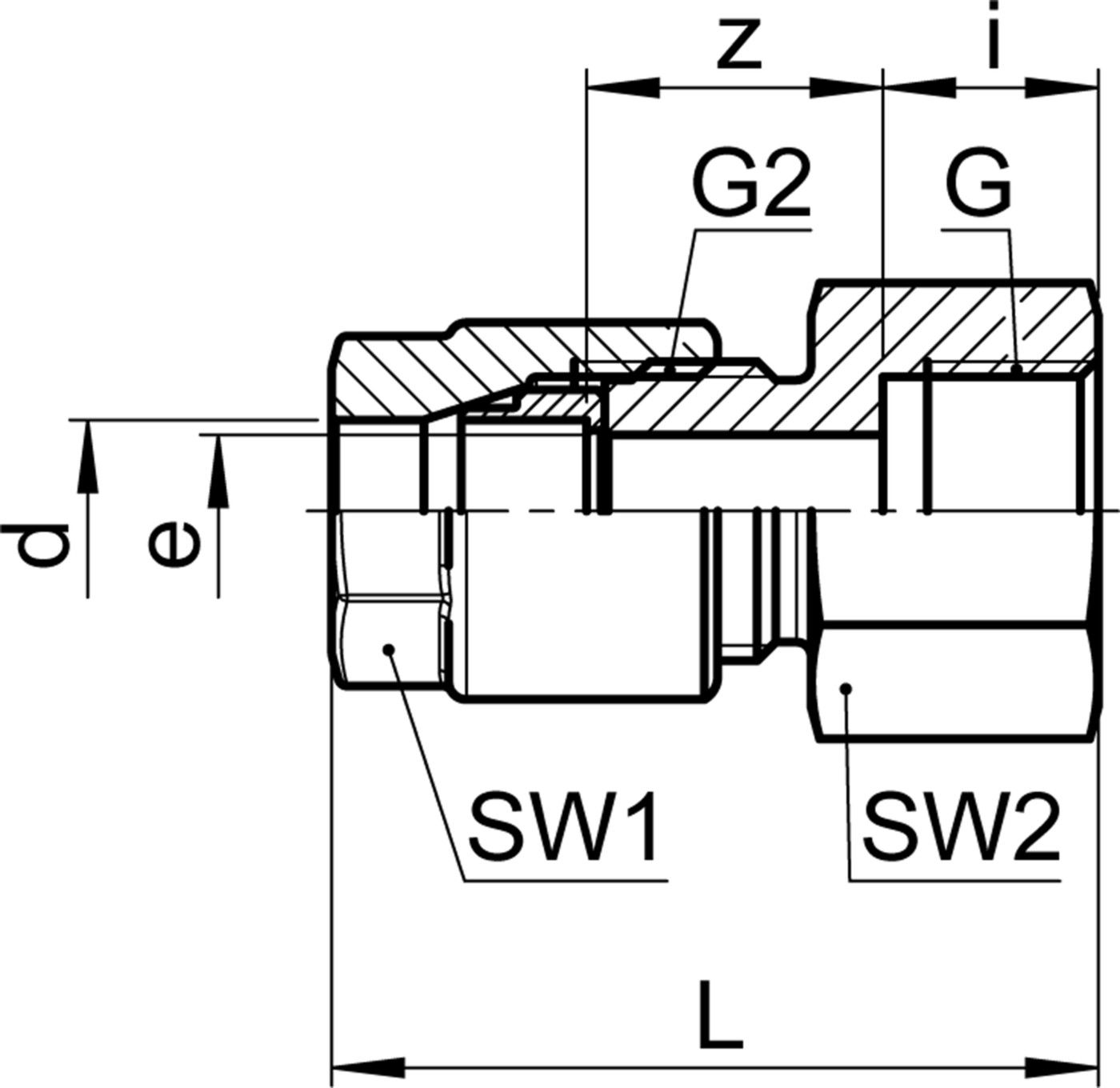 Verschraubung IG SO 01221 6- 1/4" - Serto-Programm M/G
