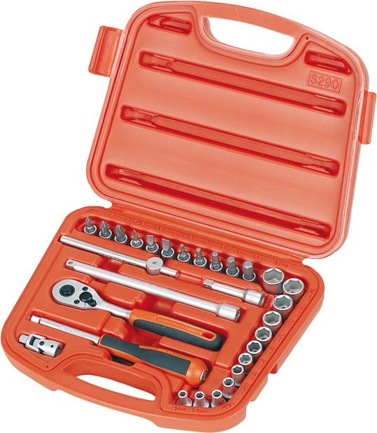 BAHCO Steckschlüsselsatz 1/4" 29-teilig, Art.S290 - Bauwerkzeuge