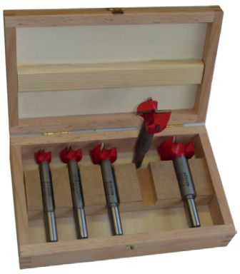 FISCH Kunstbohrer-Satz, 377C/HW-5 5-tlg., Ø 15-35mm, Schaft-Ø 10mm - Holzbearbeitung