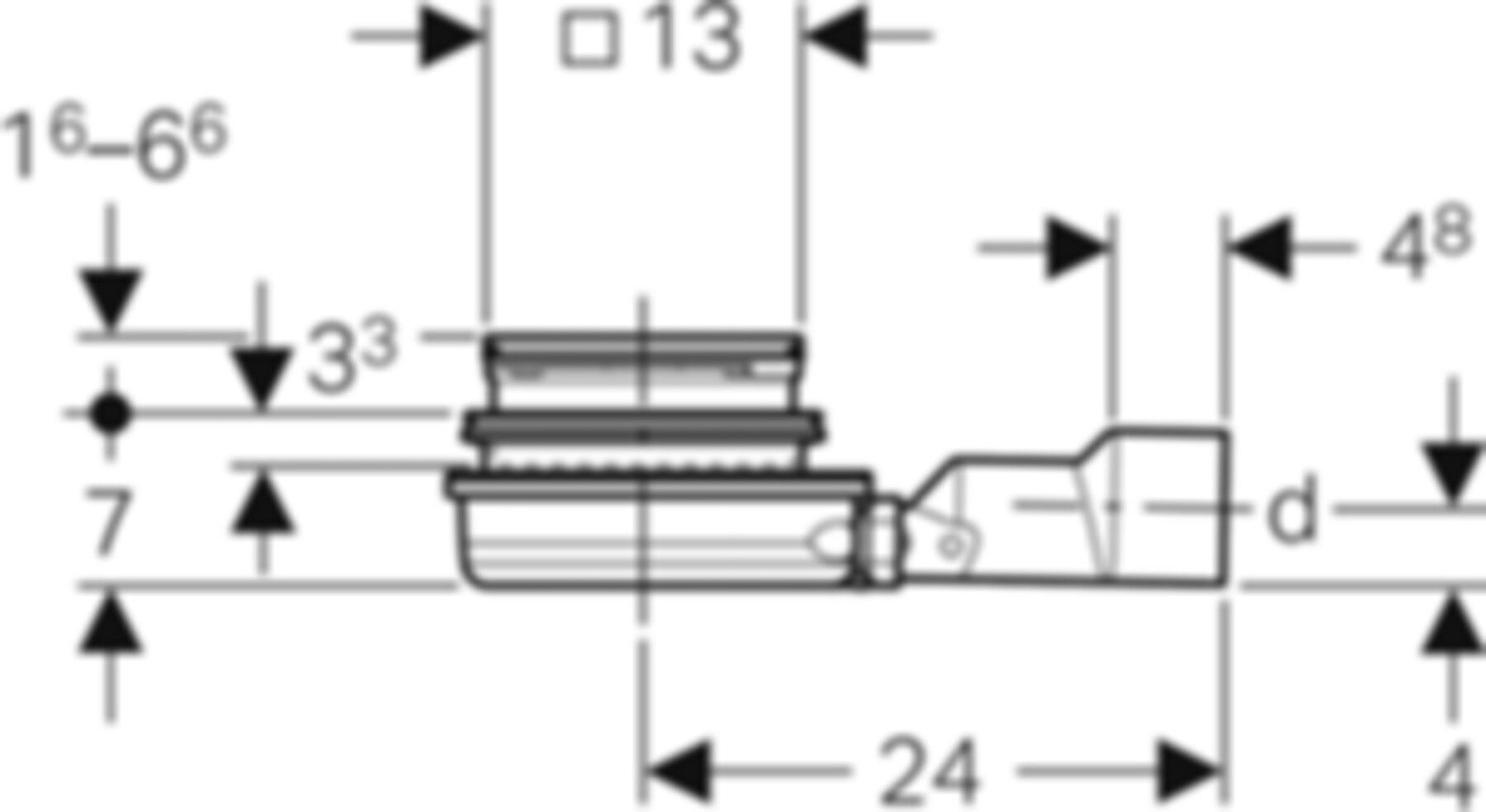 Bodeneinlauf Varino horizontal 50/63mm 388.030.00.1 nicht siphoniert - Geberit-PE-Formstücke
