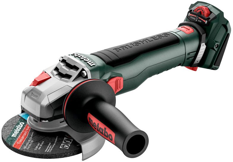 Akku-Winkelschleifer WVB 18 LT BL 11-125 Q 18V, Ø 125mm, solo in metaBOX - Metabo Elektrowerkzeuge