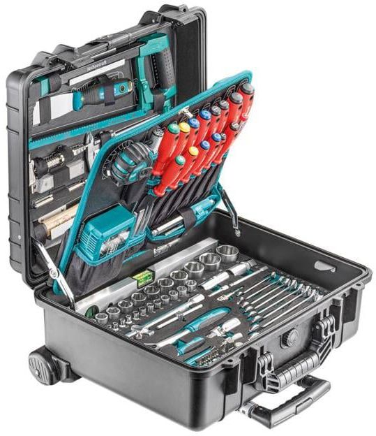 TECHNOCRAFT PP-Werkzeugkoffer "PRO TROLLEY" IP65 213 tlg. , fahrbar , Wasserdicht - Werkzeugkoffer,Sortimentskoffer,Behälter