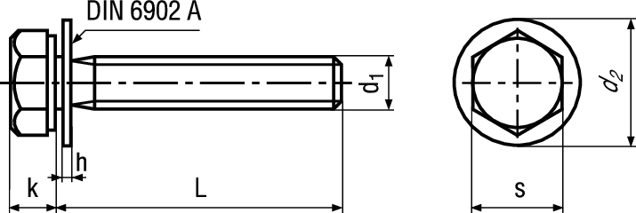 6-kt Schr mit Scheibe DIN 6902A A2 BN13281 DIN933Z1 M6x30 - Bossard Schrauben
