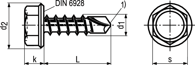 6-kt-Bohrschr ecosyn®-drill St vzb BN1880 DIN7504K 4,2x13 - Bossard Schrauben