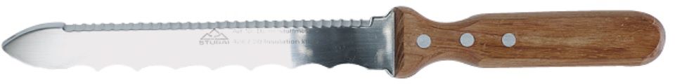 STUBAI Isolationsmesser, doppelschneidig L= 29cm, INOX - Bauwerkzeuge