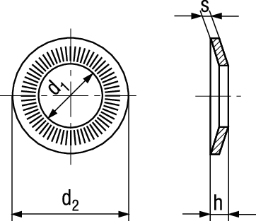 Sicherungsscheiben Rip-Lock  Z A2 BN21205 M 4 / 4,1/8/0,8 - Bossard Schrauben