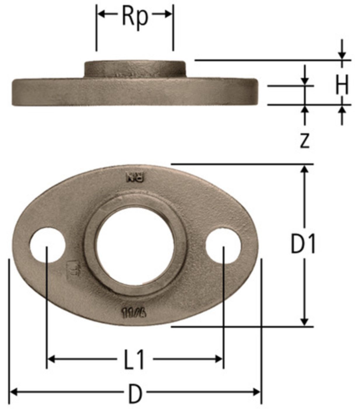 Wassermesser-Flansche NUSSBAUM Optifitt-Serra