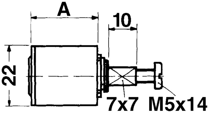 KABA 8 Möbelzylinder Typ M1057 25mm, mit 2 Schlüssel - Kaba 8, Lagerprodukt