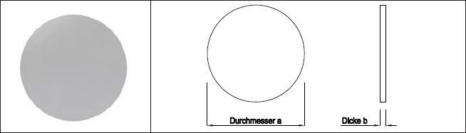 Scheibe ohne Loch roh 80 x 4 mm 1.4301 - INOXTECH-Handlauf-/Geländer-System