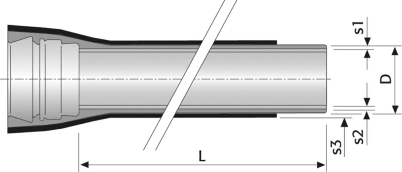 STM-Rohr mit Doppelkammer HOZ-PE DN 250 - WILD Steckmuffenrohre