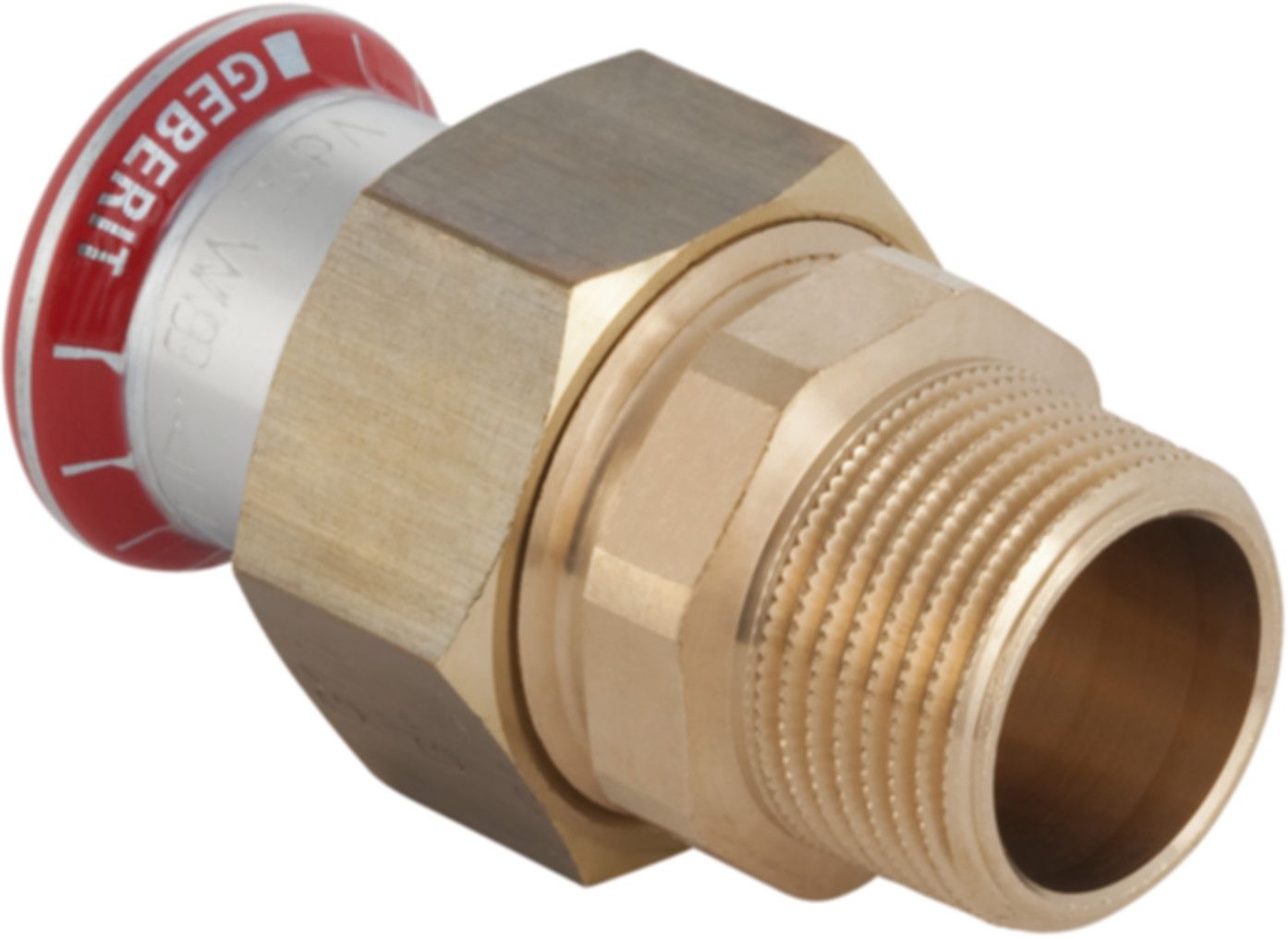 Übergang lösbar mit AG 22mm- 3/4" 25335 Überwurfmutter Messing - Mapress-Heizungs-Formstücke