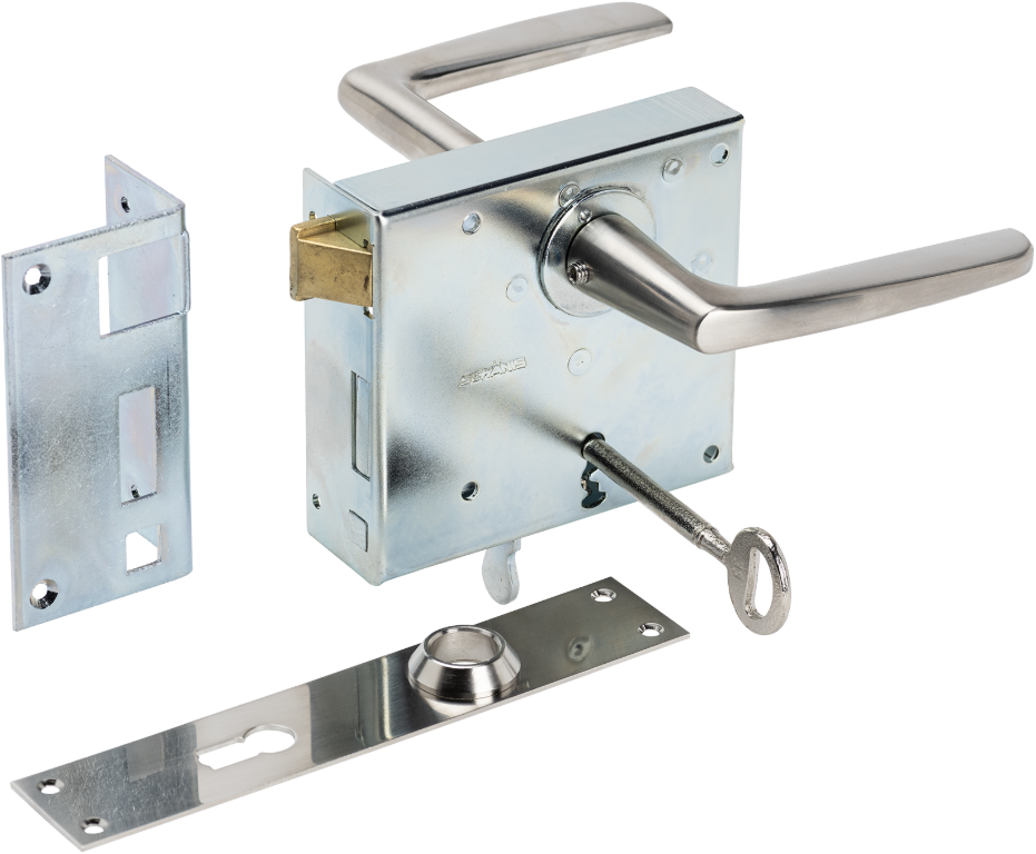 SCHÄNIS Zimmertürschloss 2005 BB 65, DIN links CF, verzinkt - Türschlösser und Zubehör
