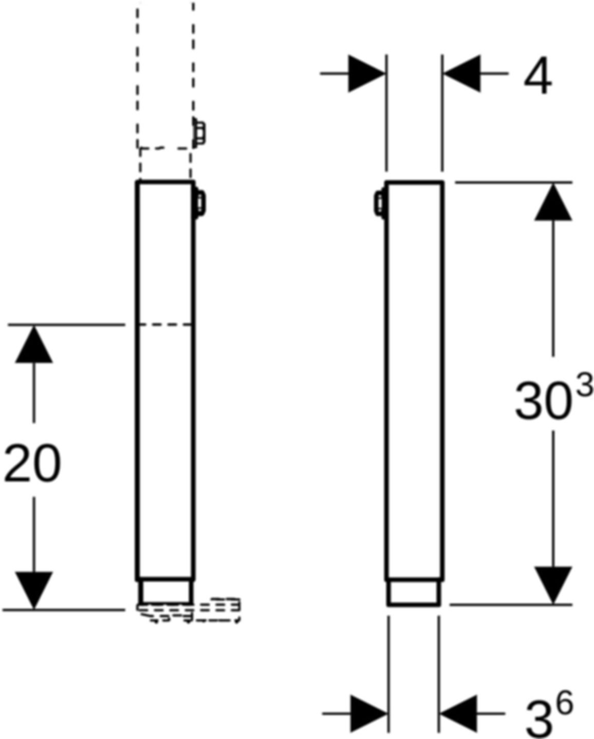 Fussstützen verlängert 111.848.00.2 Set à 2 Stk. - Geberit-Duofix