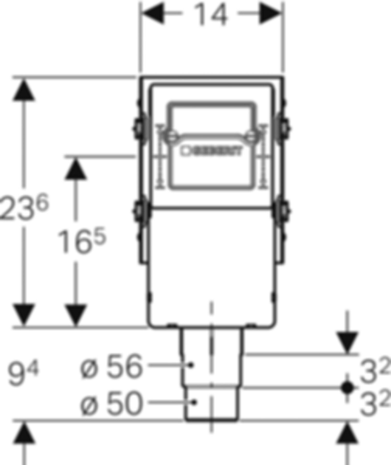 Unterputz-Sifon 56/50mm 461.446.00.1 für Wasch- und Geschirrspülmaschine - Geberit-GIS