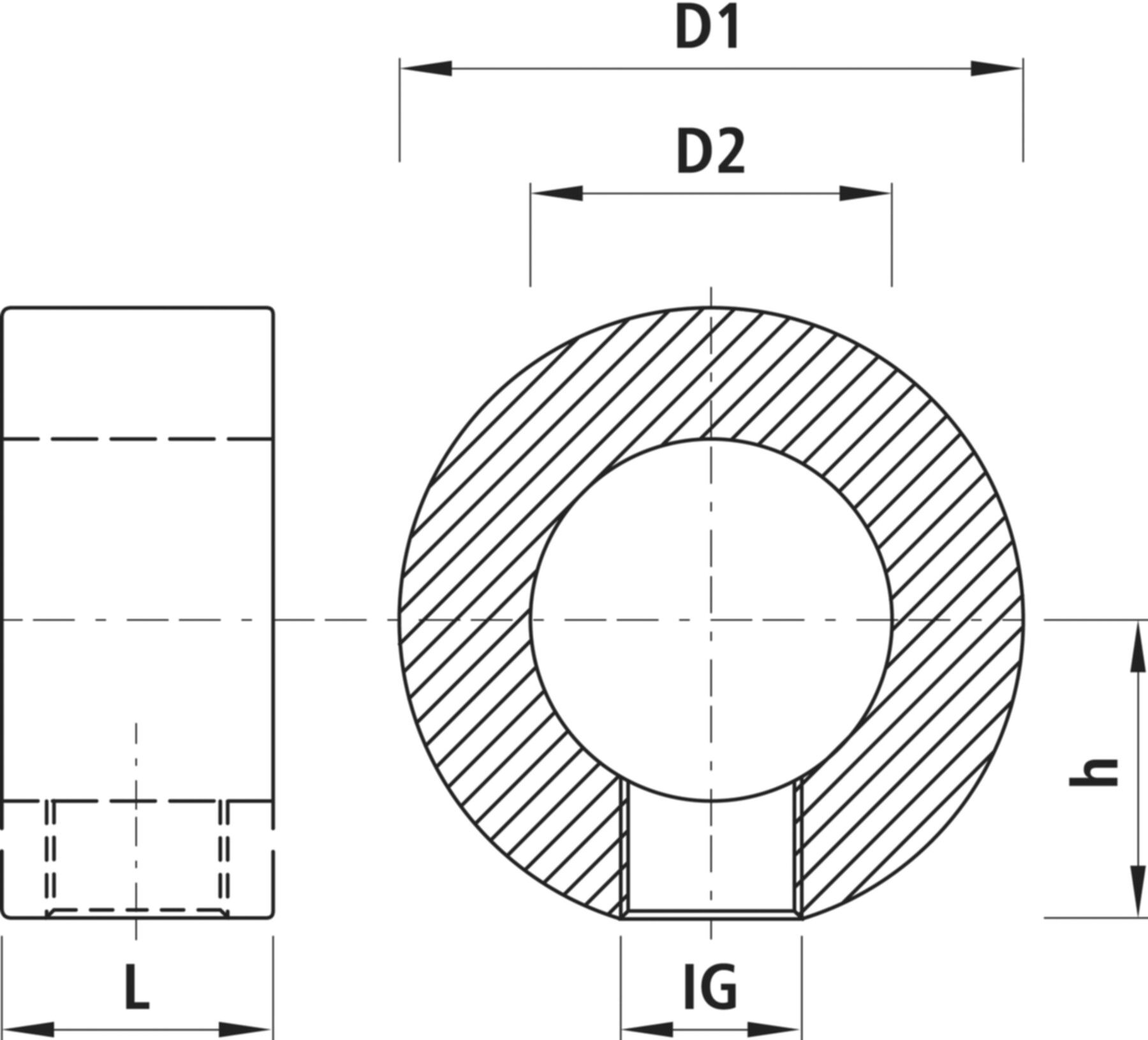 Anschluss-Zwischenring PN 16 8580 DN 150 - 2" - Hawle Flanschformstücke