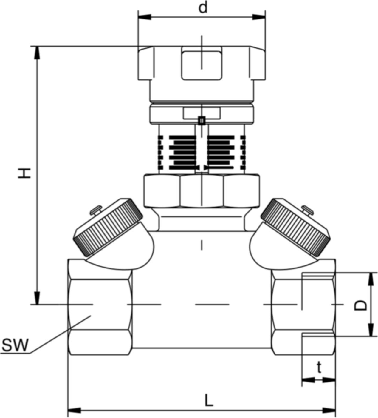 Strangregulierventil HydroCom V PN 16 1/2" kvs 1.7 m3 106 27 04 - Oventrop Strangregulierventile