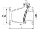 Rückschlagklappe mit Flanschen Typ AWASTOP PN 10 DN 300 - Wild Absperrklappen