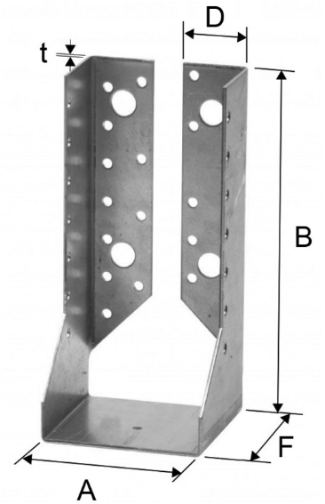 SIMPSON BSIN Balkenschuhe Einwärts BxH=120x160mm, verzinkt - Holzverbinder