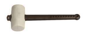 Platten-Gummihammer, weich + fleckenfrei Nr.2, 110 x 60mm, 440g, mit Stiel - Bauwerkzeuge