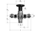 Verteilventil 4-fach 16 x 3/4" 5445.610 Eingang von hinten mit Aussengewinde - JRG Sanipex-Rohre und Formstücke