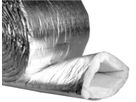 Isolierschlauch m/Aluminiumhülle 224 mm m/Glasfaserisolierung 25 mm, Rolle 10 m - Flexible Lüftungsschläuche