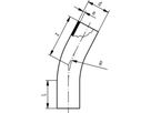 Bogen 22° nahtlos PE100 S5 PN 16 d 63mm 753 081 011 - PE100 Stutzenformstücke langschenklig