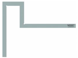 VOGEL Flanschenwinkel 300 x 300mm, verchromt - Winkelmessen