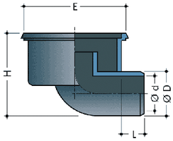 Bodenwasserablauf horizontal