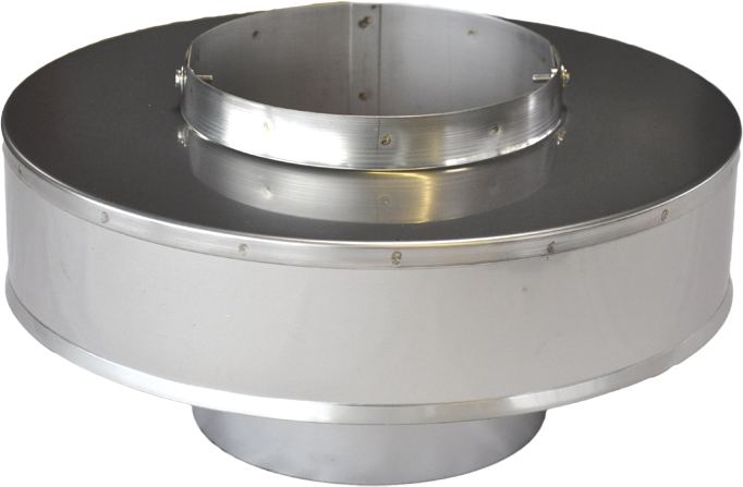 CrNi Ansatzteil mit Zarge 150/330 mm - Aspira Kaminhüte