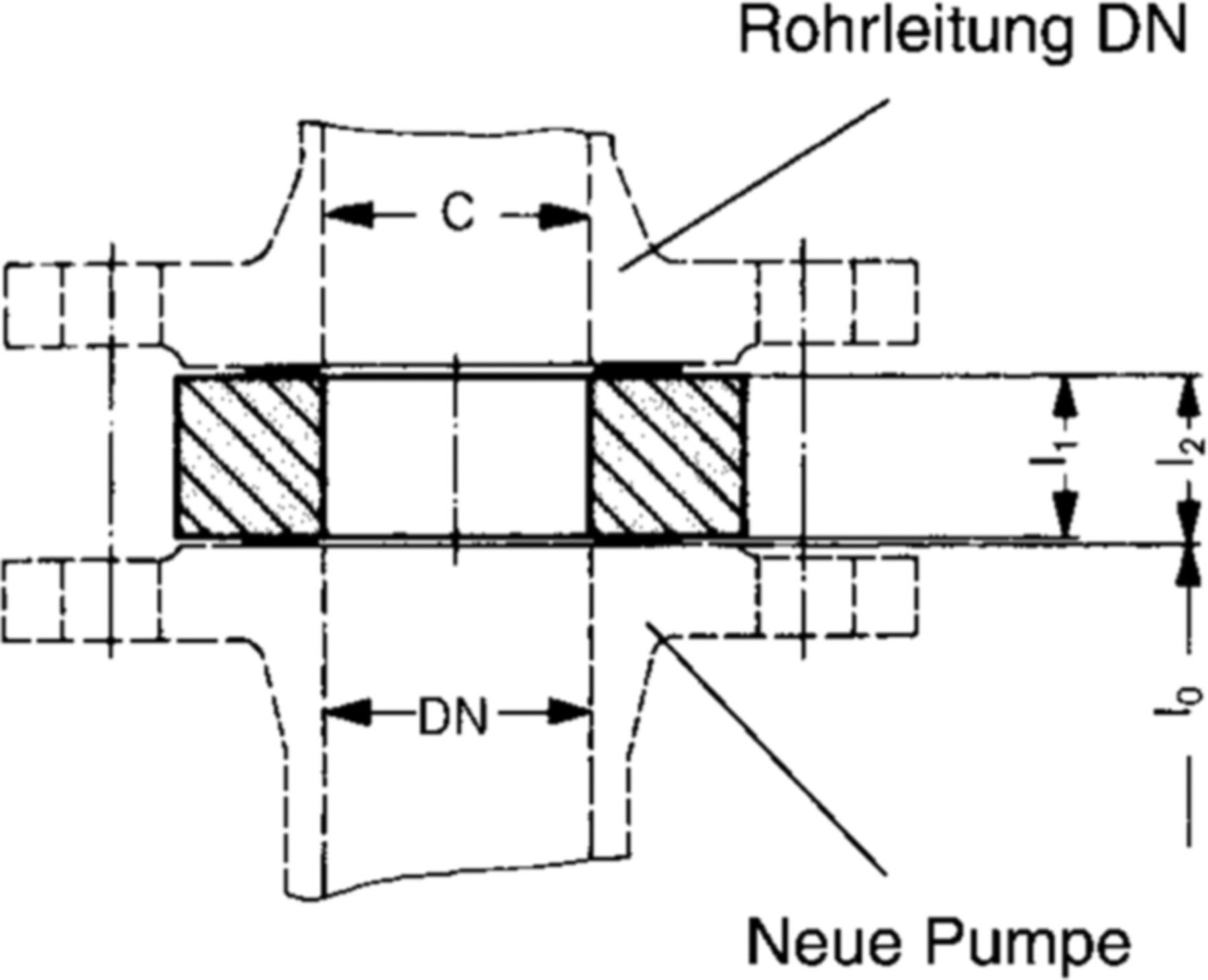 Zwischenstücke F4 inkl.Schrauben/Dicht. DN 50 PN 6 L 30 mm 110681292 - EMB/Wilo Pumpenzubehör