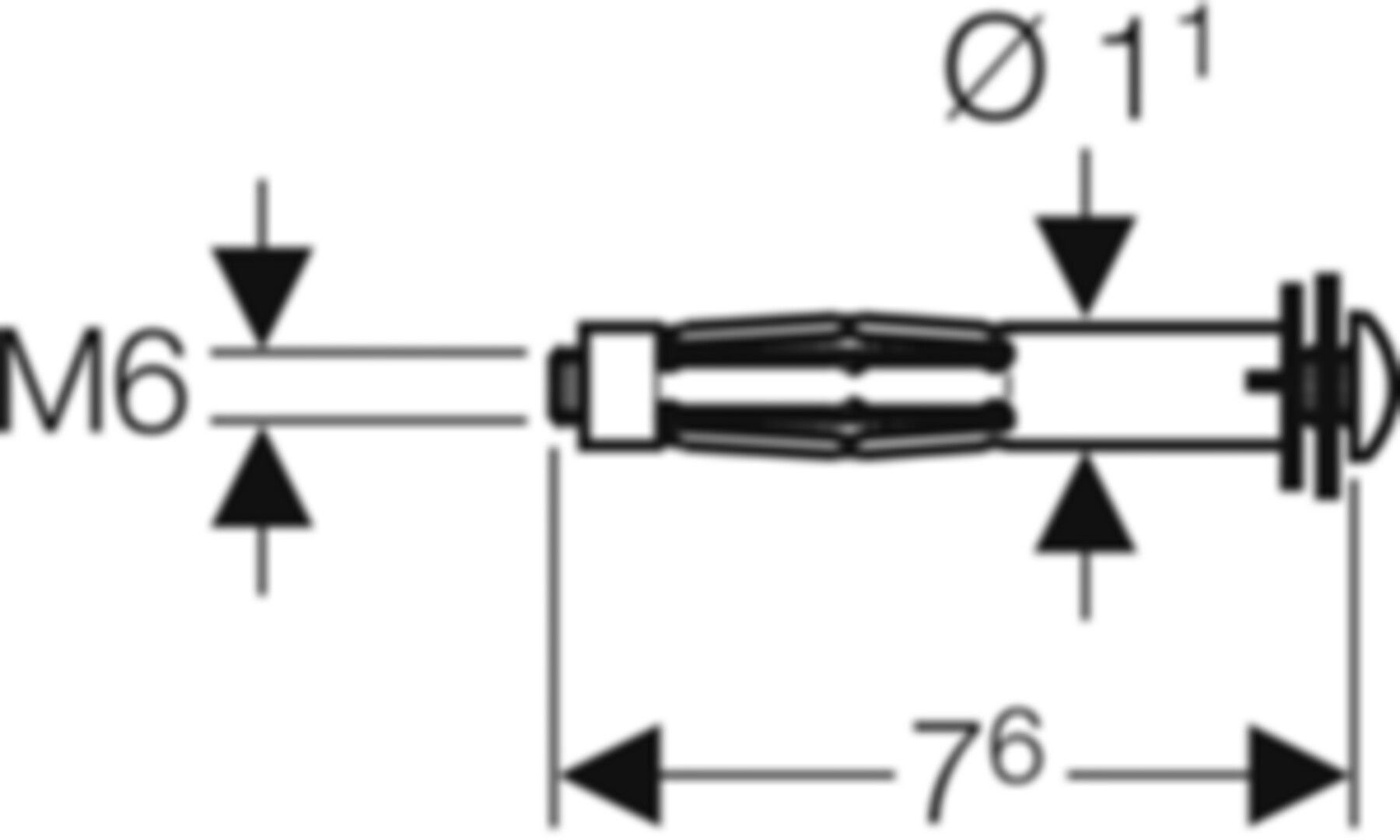 Hohlraumdübel M6 465.029.00.1 - Geberit-Duofix