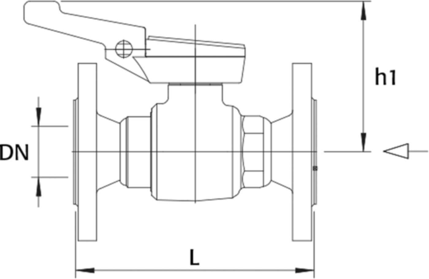 RMA Kugelhahn mit Flanschen für Gas PN 5 Typ HKSF-FS DN 25 - Wild Gebäudeeinführung