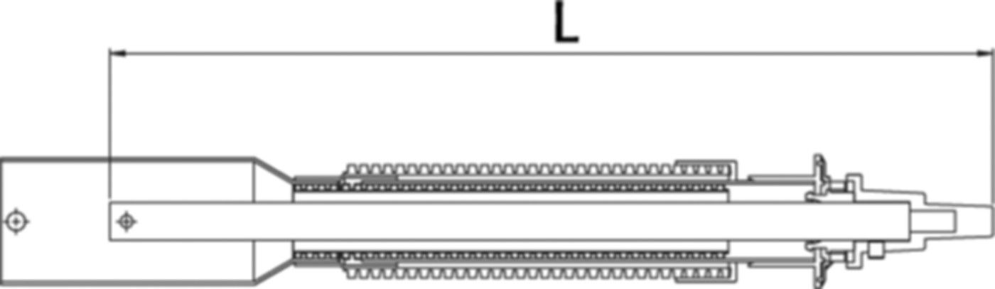 Einbaugarnitur starr zu Modell 2000/4004 L = 1,1m DN 65 - Wild Armaturen