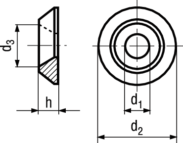Scheiben 90° NFE INOX A4 gedreht BN85295 M 8 - Bossard Schrauben