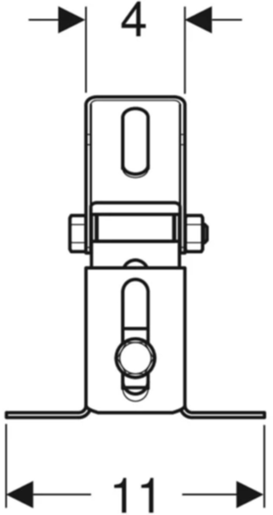 Verstellbarer Winkel für Dachschrägen 461.191.00.1 - Geberit-GIS