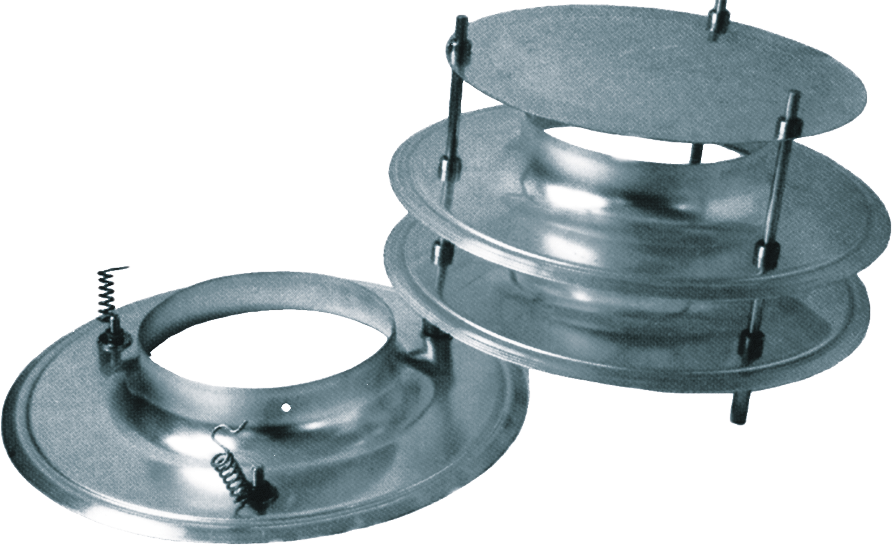 Alu blank 3D ohne Anschl. 125 mm - Sairlift Kaminhüte