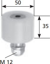 WEBI Führungsrolle, Polyamid D=50x35mm, verzinkt - Schiebetür- und Schiebetorbeschläge